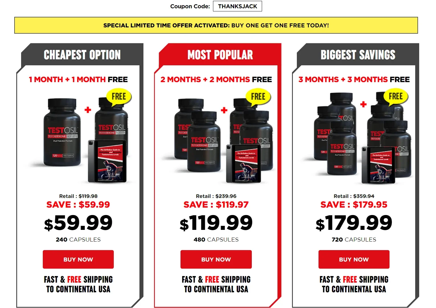 Testosil price